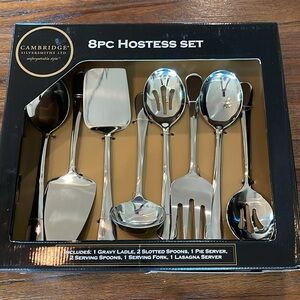 NEW Cambridge Opulence Mirror 8 piece Hostess Set Heavyweight